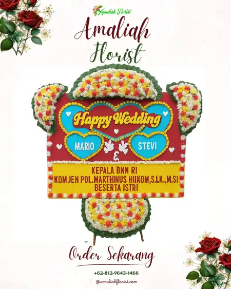 Papan Bunga Pernikahan Uteran